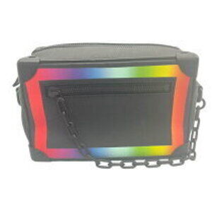 Louis Vuitton Soft Trunk Black Multicolor Tiger Leather Shoulder Bag